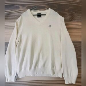Express White Mens V-Neck Sweater